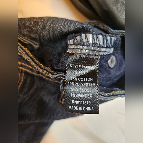 Red Blue Denim Womens Dark Blue 5 Pocket Long Mid Rise Skinny Jeans Size 7/8 - Picture 6 of 11
